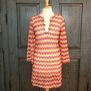 🌸Raj Imports Pink and Orange Chevron Tunic